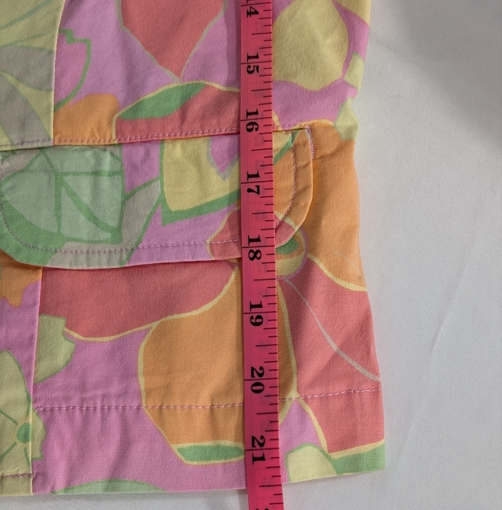 NWT Sigrid Olsen Pink, Orange, Green Floral Cotton Pants Suit Petite Size 4- - Picture 16 of 16